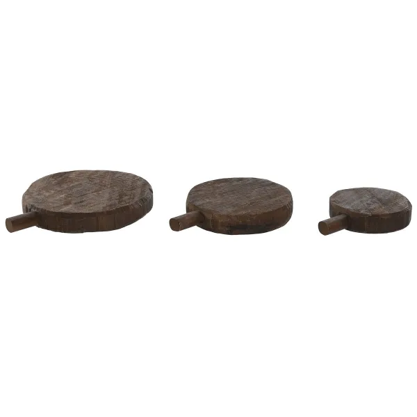 Pjaustymo lentelė Home ESPRIT Ruda Juoda Akacija Natūralus 30 x 25 x 4 cm (3 Dalys)