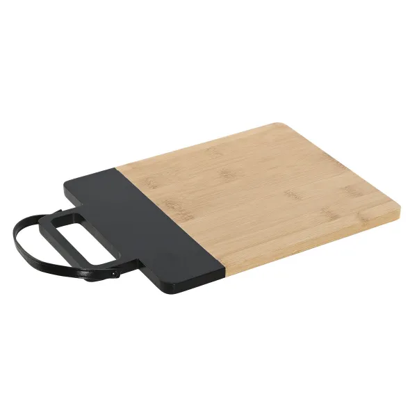Leikkuulauta Home ESPRIT Musta Luonnollinen Polyuretaani Bambu 35,5 x 21 x 1,1 cm