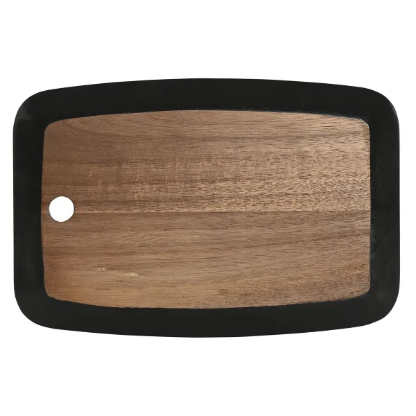 Griešanas dēlis Home ESPRIT Melns Dabisks Akācija Valde / Dēlis 30 x 20 x 1,8 cm