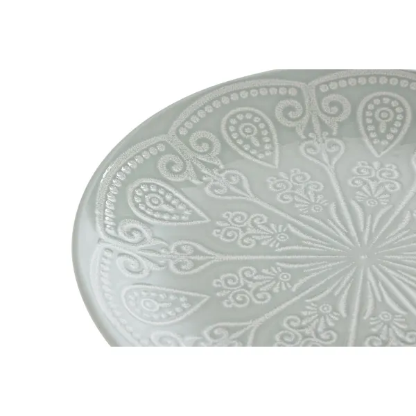 Plāksņu komplekts Home ESPRIT Zaļš Keramika Mandala Arābija 19,8 x 19,8 x 2 cm