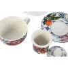 Teapot Home ESPRIT Blue White Crystal Porcelain (2 Units)