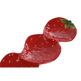 поднос для закусок Home ESPRIT Красный современный 32 x 11,5 x 3,2 cm