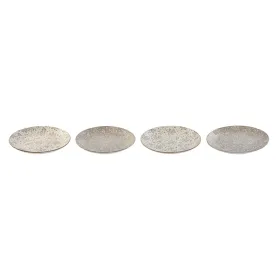 Lautassetti Home ESPRIT Ruskea Beige Posliini 19 x 19 x 2 cm