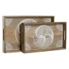 Uzkodu paplāte Home ESPRIT Balts Dabisks Koks Indietis Kails 43,5 x 27 x 5,5 cm (2 gb.)