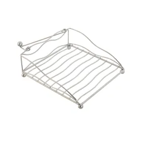 Napkin holder Home ESPRIT Silver Metal 19 x 19 x 7 cm
