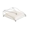 Salvräti hoidja Home ESPRIT Hõbedane Metall 19 x 19 x 7 cm