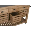 Virtuves skapītis Home ESPRIT Melns Dabisks 142 x 75 x 96 cm