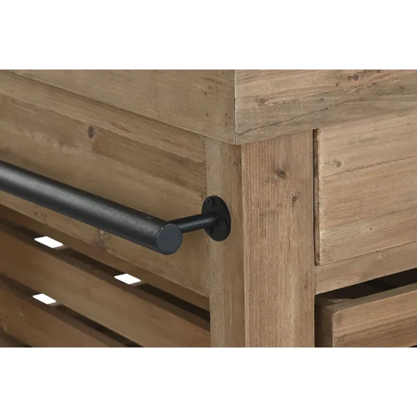 Virtuvės baldai Home ESPRIT Juoda Natūralus 142 x 75 x 96 cm
