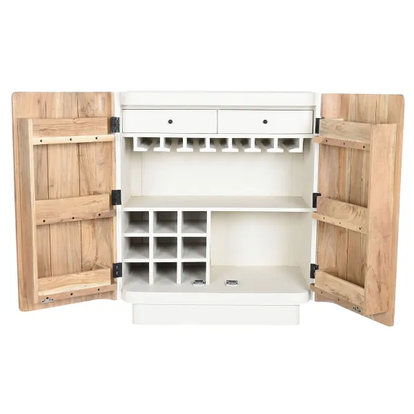 Pulloteline Home ESPRIT Valkoinen Luonnollinen 85 x 50 x 100 cm
