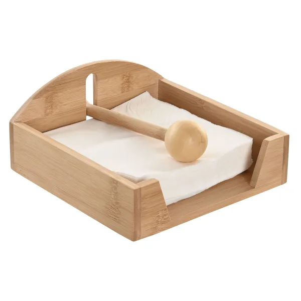 Paperiteline Home ESPRIT Luonnollinen Bambu 19 x 21 x 8,8 cm