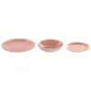 Tableware Home ESPRIT White Pink Stoneware 18 Pieces