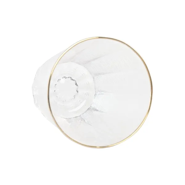 Набор стаканов Home ESPRIT Прозрачный Позолоченный Стеклянный С облегчением 350 ml (6 штук)