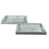 Uzkodu paplāte Home ESPRIT Balts Brūns Tropiskais 46 x 27 x 4,5 cm (2 gb.)