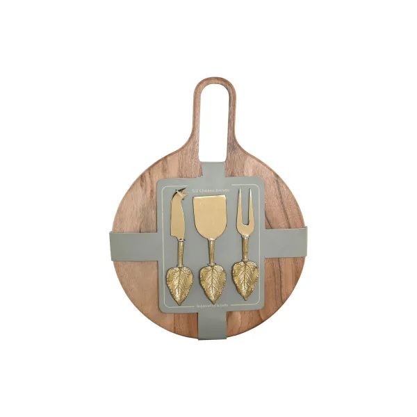 Cutting board Home ESPRIT Golden Natural Modern 30 x 40 x 1,5 cm (4 Pieces)