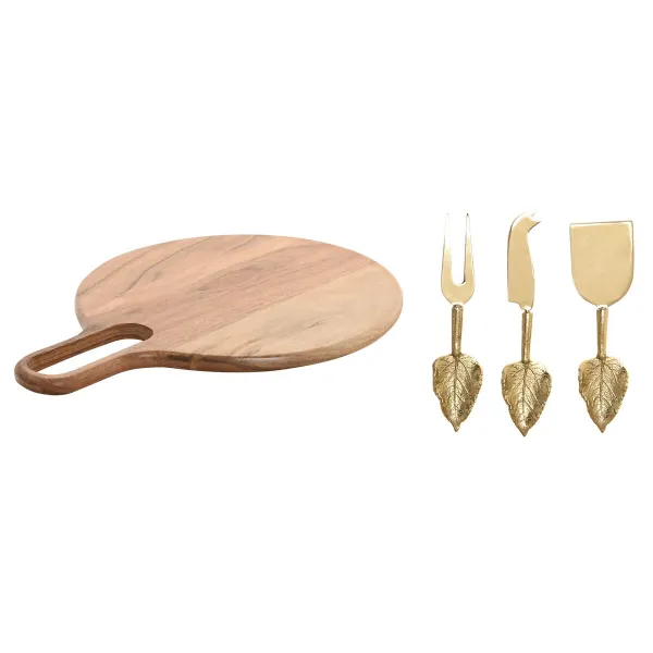 Griešanas dēlis Home ESPRIT Bronza Dabisks Moderns 30 x 40 x 1,5 cm (4 Daudzums)