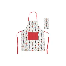 Priekšauts Home ESPRIT Balts Sarkans Zaļš Bēšs 60 x 0,2 x 80 cm (2 gb.)