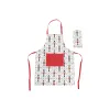 Apron Home ESPRIT White Red Green Beige 60 x 0,2 x 80 cm (2 Units)