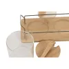 Cukurtrauks Home ESPRIT Dabisks Bambuss Stikls 21,5 X 10,5 X 10 CM 2 Daudzums
