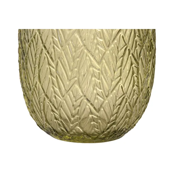 Stiklinių rinkinys Home ESPRIT Žalia Stiklas Su palengvėjimu 360 ml (6 vnt.)