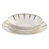 Māla trauki Home ESPRIT Zils Balts Porcelāns 18 Daudzums