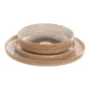 Ruokailuvälineet Home ESPRIT Beige Kivitavara 18 Kappaletta