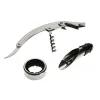 Set of Wine Accessories Versa Wood 4 x 30 x 10,5 cm