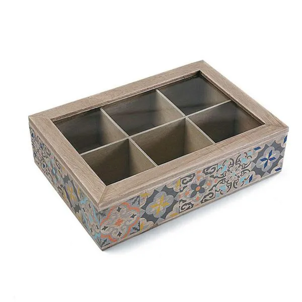Коробочка для чая Versa Деревянный 17 x 7 x 24 cm