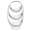 Fruit Bowl Versa Metal Steel (27 x 59 x 36 cm)