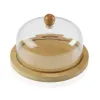 Tray with lid Versa Transparent Bamboo polystyrene