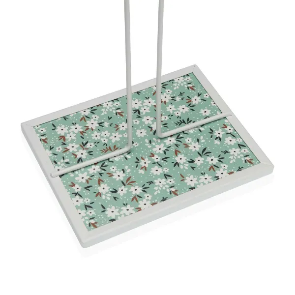 Virtuves Dvieļa Turētājs Versa Цветы Metāls Tērauds Koks MDF 16,5 x 31 x 13 cm
