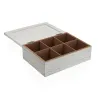 Box for Infusions Versa White MDF Wood 18 x 7,5 x 24 cm Flowers
