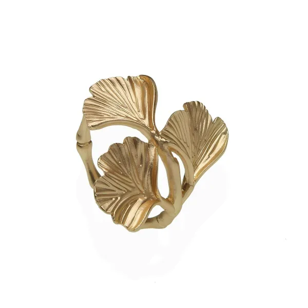 Servetėlės žiedas Versa Auksinis Metalinis Cinko lydinys 4 x 4,5 x 5,5 cm