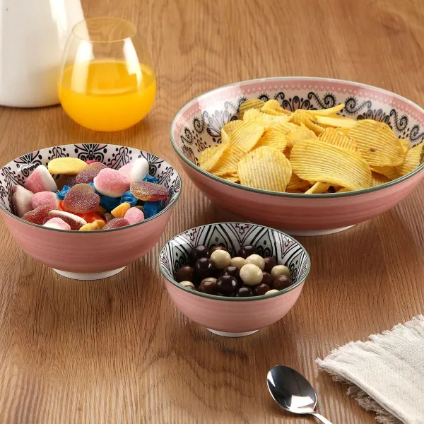 Uzkodu Bļoda Versa Rozā Keramika Porcelāns 11,5 x 6 x 11,5 xm
