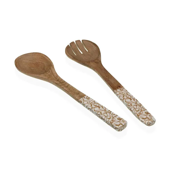 Kitchen Utensils Set Versa Bamboo Porcelain Mango wood 6 x 1 x 30 cm