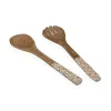 Keittiövälinesetti Versa Bambu Posliini Mangopuu 6 x 1 x 30 cm