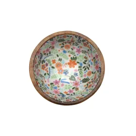 Bowl Versa Bamboo Mango wood Flowers 13 x 7 x 13 cm