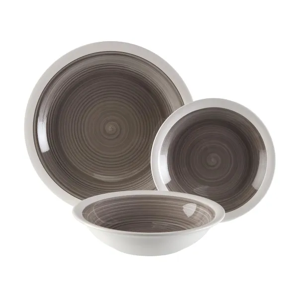 Ruokailuvälineet Versa Legrand Harmaa 26,5 x 26,5 cm 18 Kappaletta