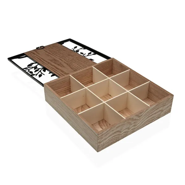 Box for Infusions Versa Wood 24,8 x 6,2 x 24 cm Tree of Life