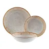 Tableware Versa Brown Porcelain 18 Pieces