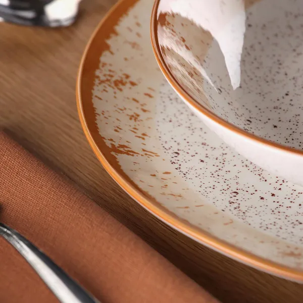 Tableware Versa Brown Porcelain 18 Pieces