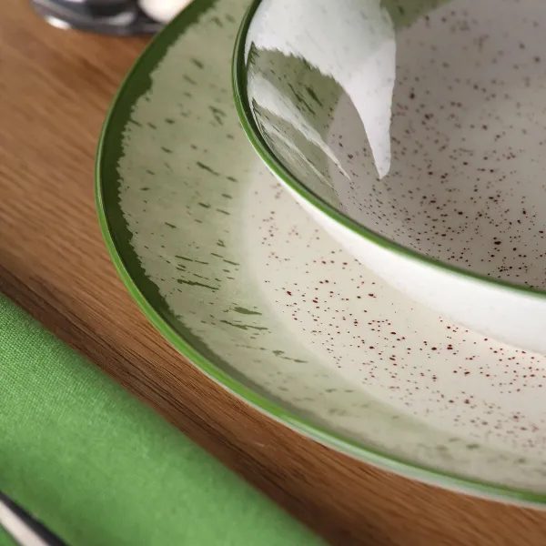 Māla trauki Versa Zaļš Porcelāns 18 Daudzums