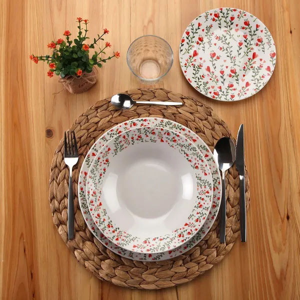 Ruokailuvälineet Versa Posliini Sydämet 18 Kappaletta