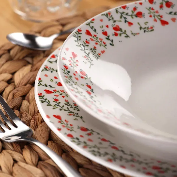 Tableware Versa Porcelain Hearts 18 Pieces