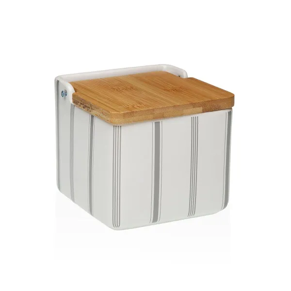 Salt Shaker with Lid Versa G-LINES Ceramic 12,2 x 11,5 x 12,2 cm