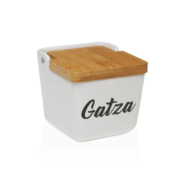 Druskinė su dangteliu Versa GATZA Balta Keramikinis 12,2 x 11,5 x 12,2 cm