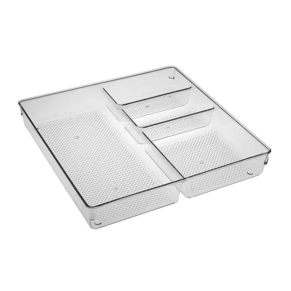 Ruokailuvälinejärjestelijä Versa Läpinäkyvä Muovinen 30,6 X 5,6 X 30,6 CM