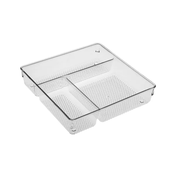 Virtuves Piederumu Organizators Versa Caurspīdīgs Plastmasa 23,2 X 5,6 X 23,2 CM