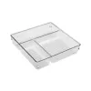 Cutlery Organiser Versa Transparent Plastic 23,2 X 5,6 X 23,2 CM