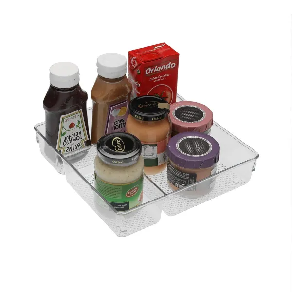 Virtuves Piederumu Organizators Versa Caurspīdīgs Plastmasa 23,2 X 5,6 X 23,2 CM