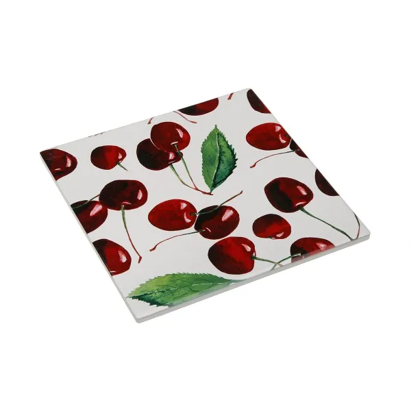 Table Mat Versa Cork Ceramic Cherries 20 X 0,6 X 20 CM